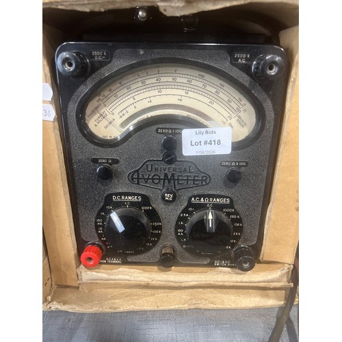 418 - Vintage Universal AVOmeter Model 8 Analog Multimeter