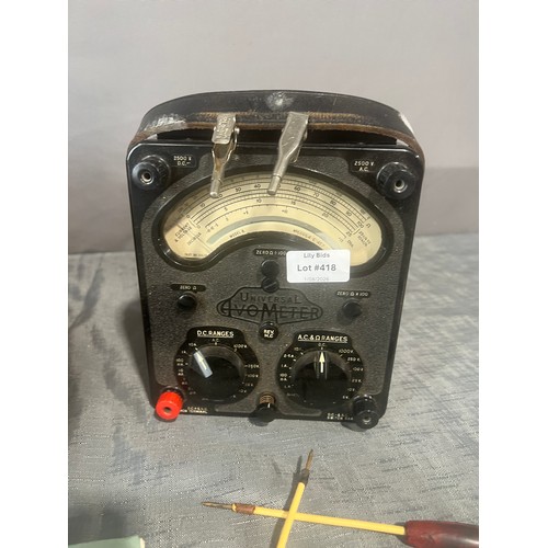 418 - Vintage Universal AVOmeter Model 8 Analog Multimeter
