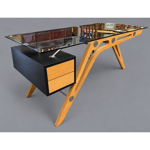 Zanotta Cavour Desk Carlo Mollino Prod. Italy Circa 2009 Approx L 140cm W 70cm H 75cm