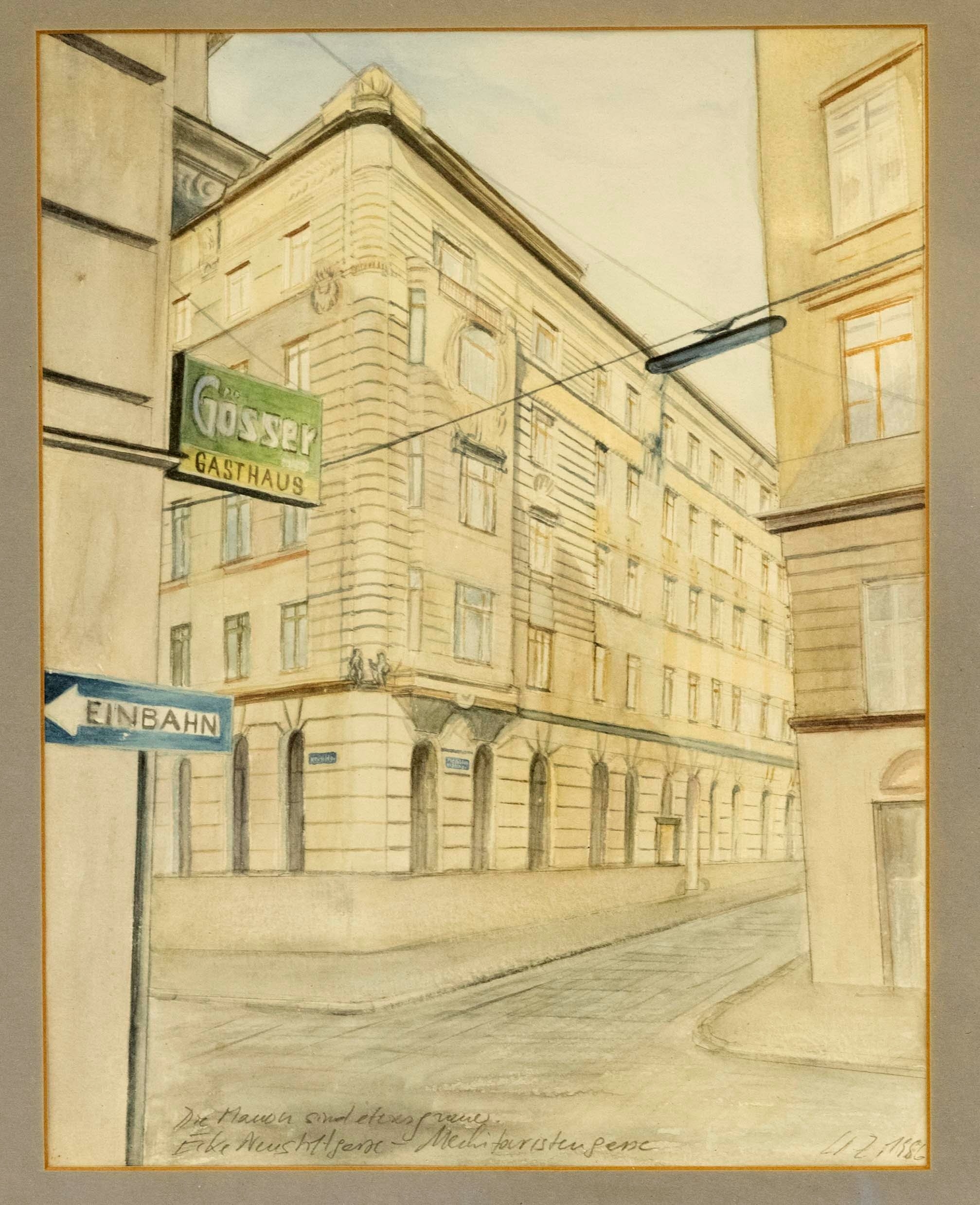 Monogramist W.Z., late 20th century, view of Vienna, 