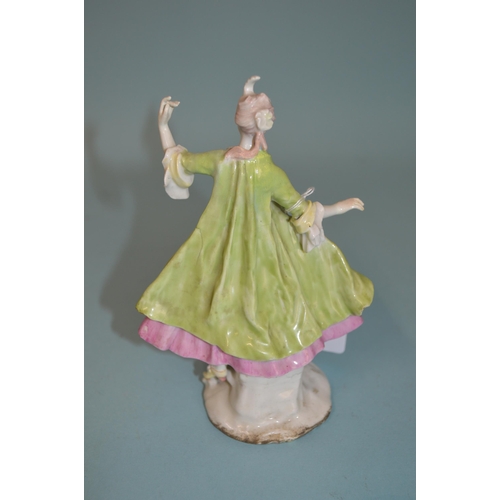 112 - A 19th Century Derby style figurine, hand painted, 6