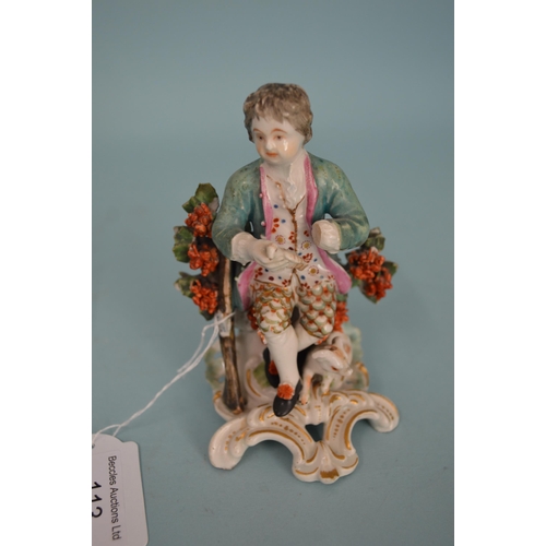 113 - A pair of 19th Century possibly Samson figurines in the Derby manner, 4 1/2