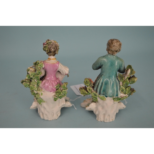 113 - A pair of 19th Century possibly Samson figurines in the Derby manner, 4 1/2