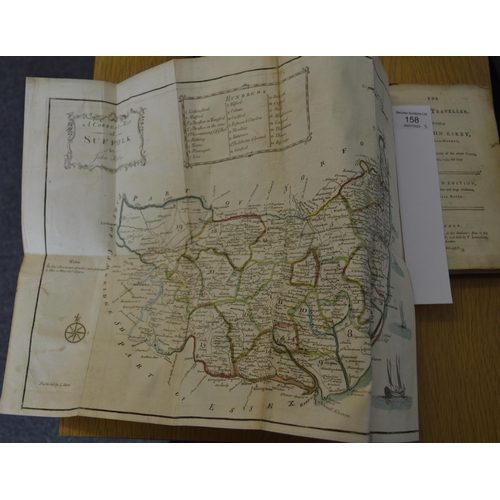 158 - 1764 'The Suffolk Traveller' by Mr John Kirby, with pull out map, annotated 'John Ives copy with his... 