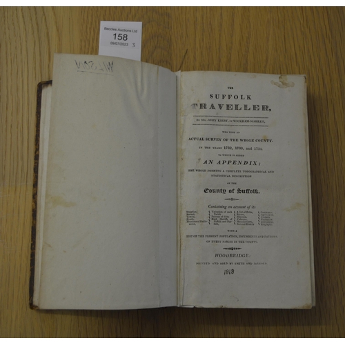 158 - 1764 'The Suffolk Traveller' by Mr John Kirby, with pull out map, annotated 'John Ives copy with his... 