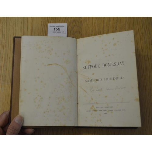 159 - Three volumes 1888-1891 'Suffolk Domesday' together with a 1795 'The Norfolk Tour or Traveller's Poc... 