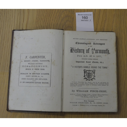 160 - Five various antique books on Suffolk including 1804 Gillingwater St Edmunds Bury annotated 1st edit... 