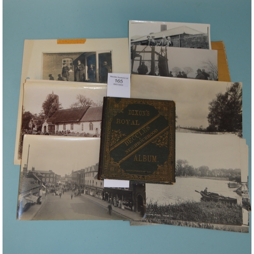 165 - A selection of vintage mainly Beccles photographs and a 1980 town map