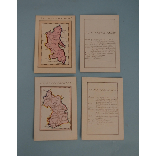 170 - An impressive early 19th Century circa 1820 gentlemans hand painted and annotated cartography hobby ... 