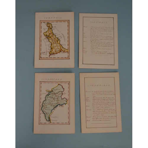 170 - An impressive early 19th Century circa 1820 gentlemans hand painted and annotated cartography hobby ... 