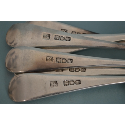 42 - A set of six Victorian hallmarked silver dinner forks, London 1897, maker George Lambert, 8