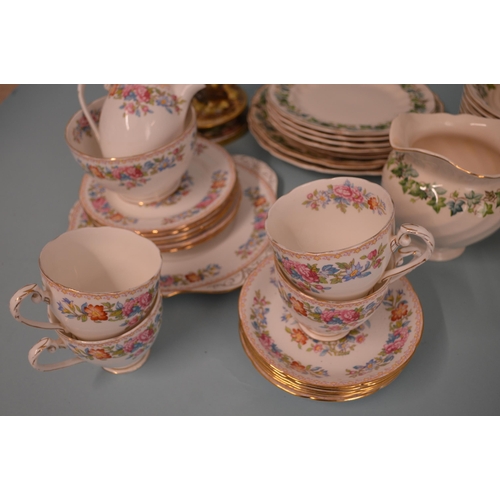 6 - A selection of part vintage tea sets and ceramics including Royal Grafton, Johnson Bros and a Portug... 