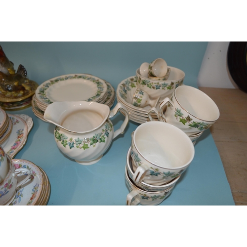 6 - A selection of part vintage tea sets and ceramics including Royal Grafton, Johnson Bros and a Portug... 