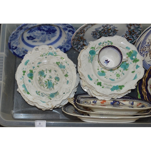 8 - A selection of Victorian plates etc including Copeland and Garrett late Spode, George Jones etc