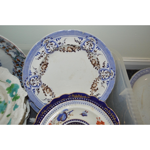 8 - A selection of Victorian plates etc including Copeland and Garrett late Spode, George Jones etc