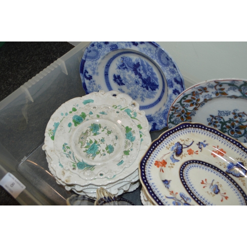 8 - A selection of Victorian plates etc including Copeland and Garrett late Spode, George Jones etc