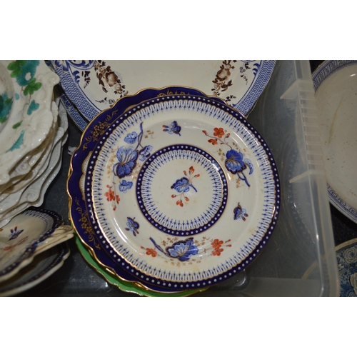 8 - A selection of Victorian plates etc including Copeland and Garrett late Spode, George Jones etc