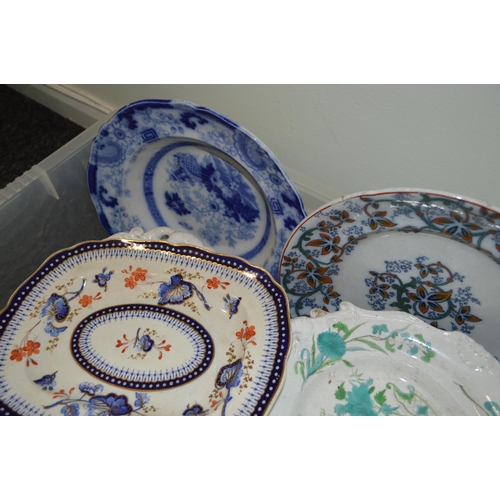 8 - A selection of Victorian plates etc including Copeland and Garrett late Spode, George Jones etc