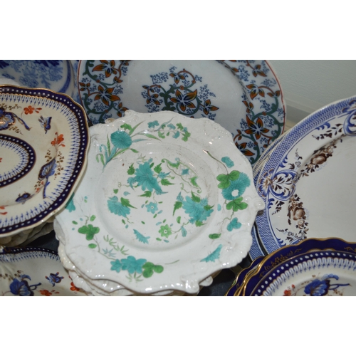 8 - A selection of Victorian plates etc including Copeland and Garrett late Spode, George Jones etc