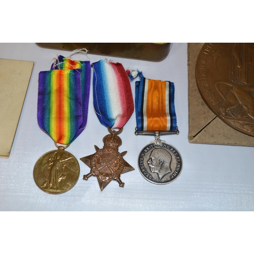 1 - Brother group WWI medals, death plaque, card wrap, S8083 Pte A.McLennan, Victory medal Gordons, Prin... 