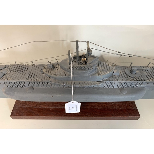 41 - A vintage wooden model of a U-boat U804