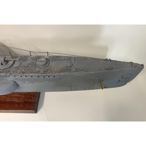 41 - A vintage wooden model of a U-boat U804