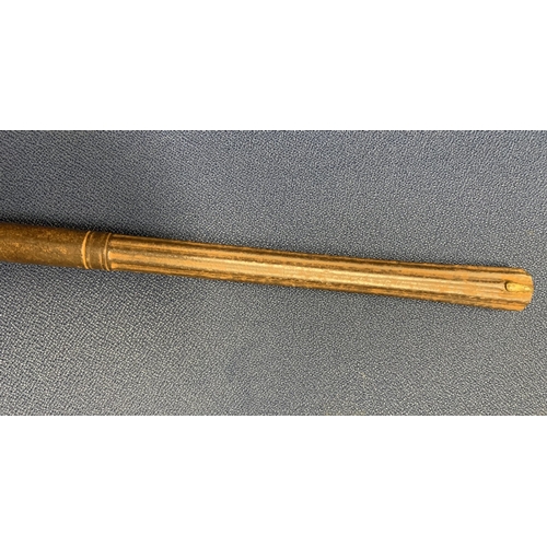 45 - An antique rifle barrel, for musket ball, nice ornate barrel and patina (speckled with rust), 40