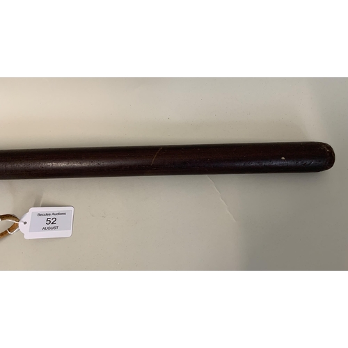 52 - A United States 1970's night stick baton (truncheon), called a 'Billy Club'