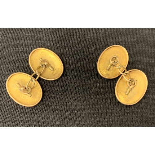 110 - A pair of vintage 9ct gold cufflinks, weight approx. 2.5g