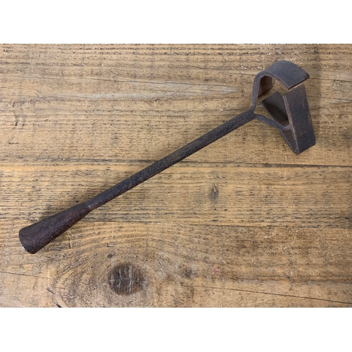 132 - A vintage U.S.A. branding iron, letter A