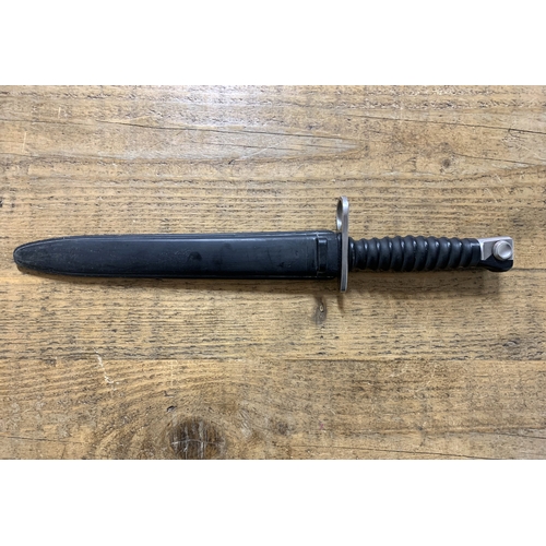 143 - A Swiss SIG M1957 bayonet with scabbard