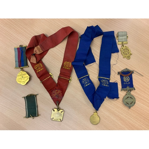 159 - A mixed lot of Masonic medals including a silver and enamel medal