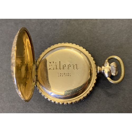 254 - A vintage Waltham pocket watch (as found and no glass)