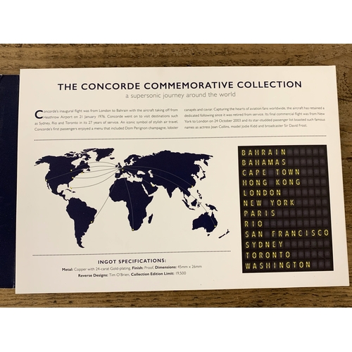 267 - The Concorde commemorative ingot collection, complete