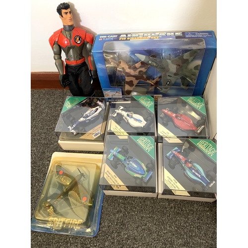 27 - Various mixed model aeroplanes plus a modern Action Man