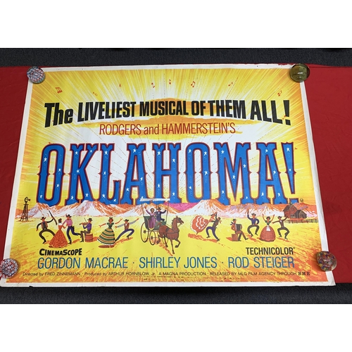 284 - An original 1955 film advertising poster for 'Oklahoma!' 39 1/2