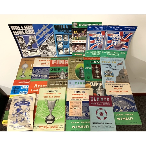 316 - A 1956 Wembley Final Tie ticket and programme plus other vintage Wembley programmes