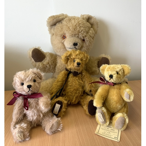 43 - A large Deans 'Childs Play' teddy plus three Deans 'Rag Book' teddies including 'Charlie' 51/300 and... 