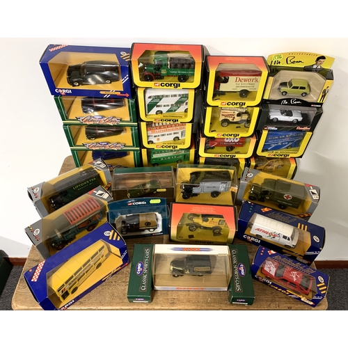 6 - A box of mixed vintage packaged Corgi vehicles