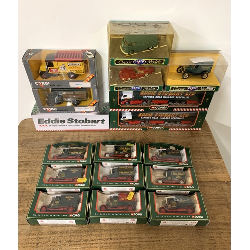 8 - A selection of boxed Corgi Eddie Stobart Ltd vehicles plus various boxed Corgi