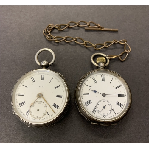 342 - Two vintage silver pocket watches