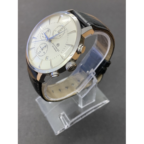 108 - An Accurist vintage chronograph and date function quartz wristwatch, 41mm diameter (running at the t... 