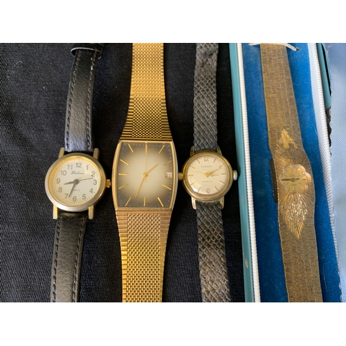 119 - A mixed lot of watches including three ladies watches, a boxed Limit International, Clarex, Balarre ... 