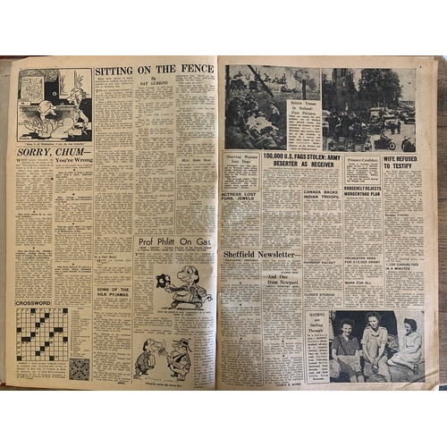 153 - A bound copy of the South East Asia Command Newspapers, WW2 era October-November 1944, property of M... 