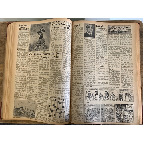 153 - A bound copy of the South East Asia Command Newspapers, WW2 era October-November 1944, property of M... 