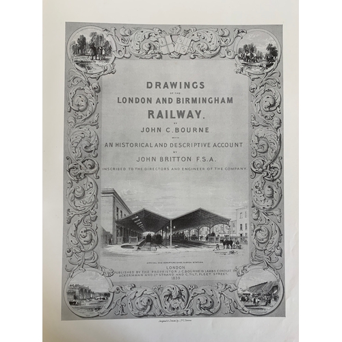 157 - A huge book 'Bourne's London & Birmingham Railway' 1970 reprint, first published in 1839