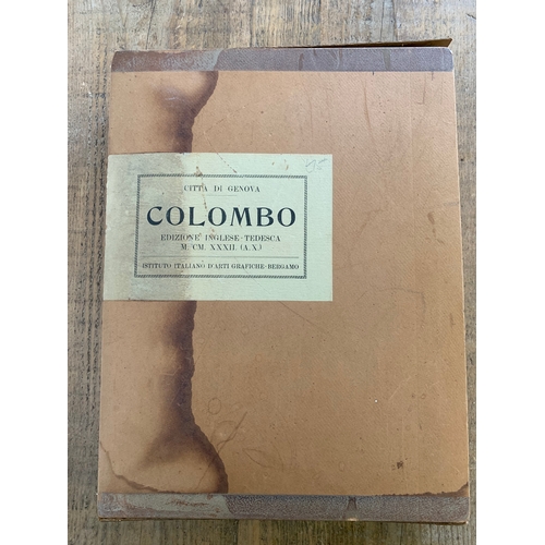 162 - 1932 'Christopher Columbus Documents and Proofs of his Genoese Origin', English-German edition, oute... 