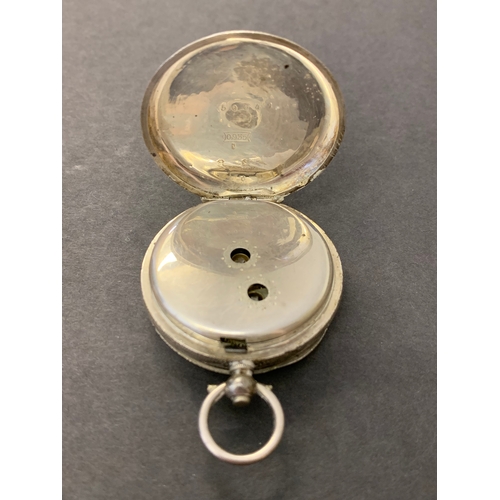 23 - A boxed vintage silver pocket watch (glass loose)