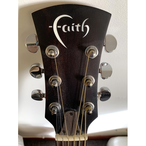 233 - A Faith Naked Venus left handed electro acoustic guitar in carry case