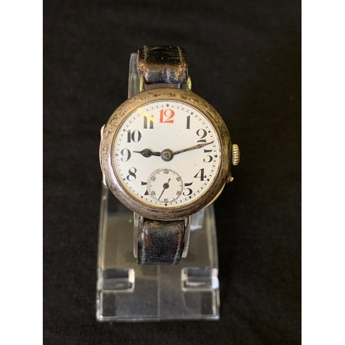 24 - A 925 silver WW1 style trench watch